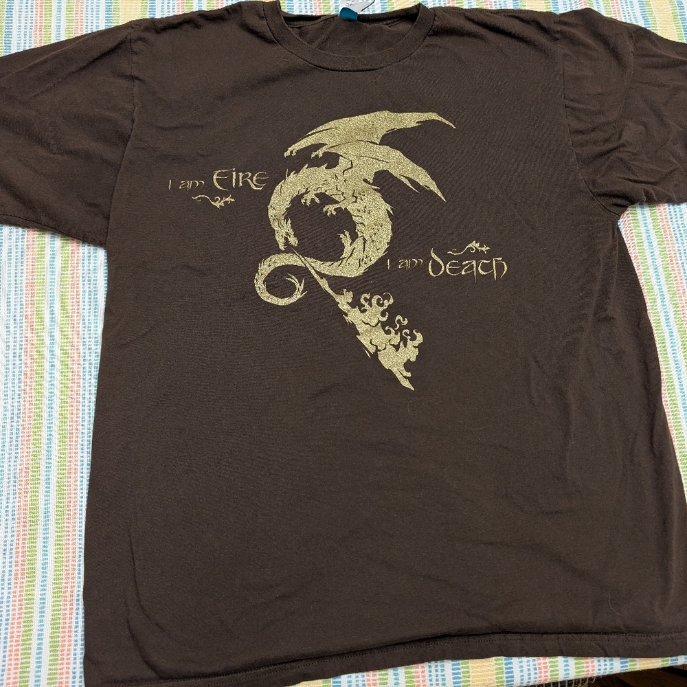 Classic Brown Crewneck Smaug LOTR shirt